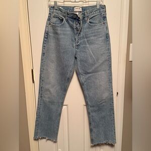 Agolde Riley High Rise Straight Crop Jean